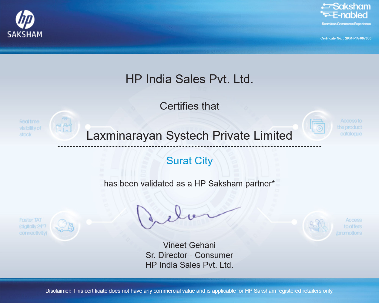 HP Saksham Partner