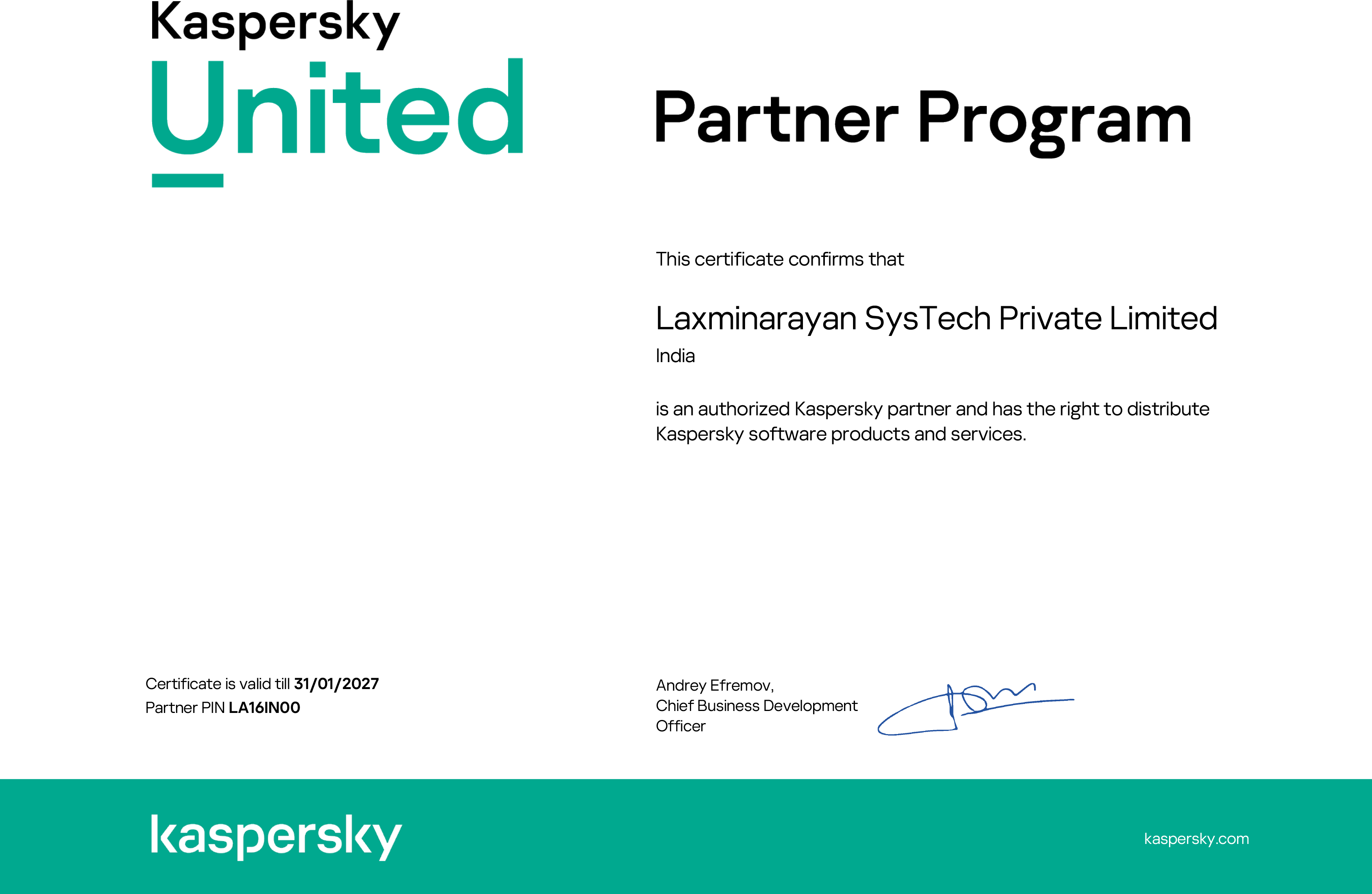 Kaspersky United Partner Program
